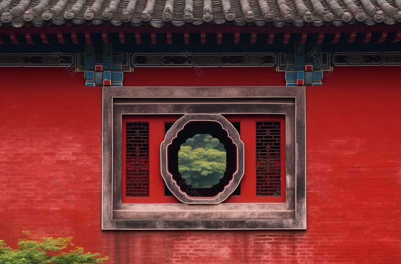 河南济源济渎庙红墙古代建筑,高清,摄影图,摄影图片,图片大全,摄影图免费下载